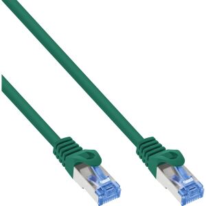 InLine Patchkabel, Cat.6A, S/FTP, TPE (LSZH), CCA, grün, 10m
