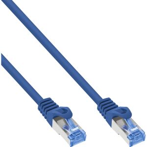 InLine Patchkabel, Cat.6A, S/FTP, TPE (LSZH), CCA, blau, 2m