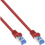 InLine Patchkabel, Cat.6A, S/FTP, TPE (LSZH), CCA, rot, 0,5m