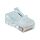 InLine Modularstecker, 10P10C zum Crimpen (Westernstecker) auf Flachkabel, 10er