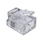 InLine Modularstecker 6P4C RJ11 zum Crimpen auf Rundkabel, 10er Pack