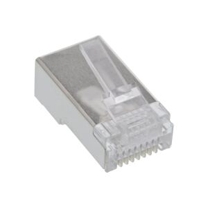 InLine Modularstecker 8P8C RJ45 z. Crimpen auf Rundkabel, geschirmt, 100er Pack