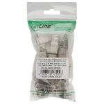 InLine Crimpstecker RJ45 geschirmt, Knickschutz beige, 10er Pack