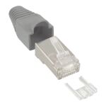 InLine Crimpstecker RJ45 geschirmt, Knickschutz grau, 10er Pack