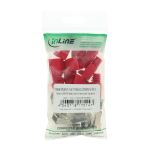 InLine Crimpstecker RJ45 geschirmt, Knickschutz rot, 10er Pack