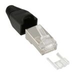 InLine Crimpstecker RJ45 geschirmt, Knickschutz schwarz,...