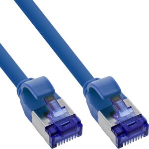 InLine Patchkabel Slim, Cat.6A, S/FTP, TPE (LSZH) flexibel, PoE, blau, 7,5m