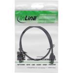 InLine Patchkabel slim, U/FTP, Cat.8.1, TPE halogenfrei, schwarz, 0,3m