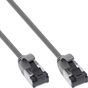 InLine Patchkabel slim, U/FTP, Cat.8.1, TPE halogenfrei, grau, 1,5m