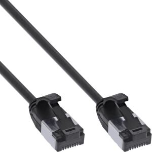 InLine Patchkabel slim, U/FTP, Cat.8.1, TPE halogenfrei, schwarz, 1,5m