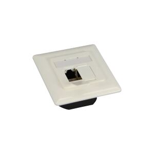 InLine Cat.6 Anschlussdose Unterputz, 2x RJ45 Buchse, RAL9010 weiß, waagerecht