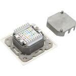 InLine Cat.6 Anschlussdose Unterputz, 2x RJ45 Buchse, RAL9010 weiß, waagerecht