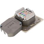 InLine Cat.6 Anschlussdose, AP/UP 2x RJ45 Buchse, RAL9010, weiß, waagerecht