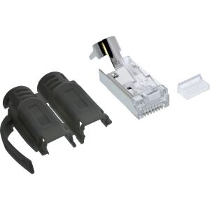 InLine Crimpstecker Cat.6A RJ45 geschirmt, 3-teilig schwarz 10er Pack