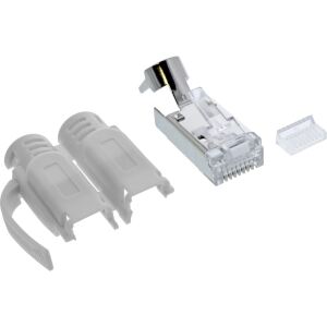 InLine Crimpstecker Cat.6A RJ45 geschirmt, 3-teilig grau 100er Pack