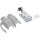 InLine Crimpstecker Cat.6A RJ45 geschirmt, 3-teilig grau 100er Pack