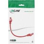 InLine Patchkabel, S/FTP (PiMf), Cat.6, 250MHz, PVC, CCA, rot, 0,25m