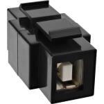 InLine USB 2.0 Snap-In Einsatz, USB A Buchse/ B Buchse, schwarzes Gehäuse
