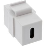 InLine USB 3.1 Keystone Snap-In Einsatz, USB-C Buchse / Buchse, weiß