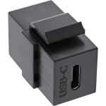 InLine USB 3.1 Keystone Snap-In Einsatz, USB-C Buchse / Buchse, schwarz