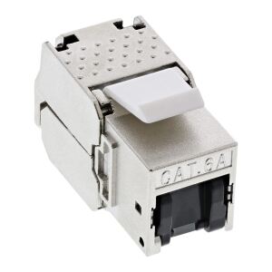 InLine Keystone RJ45 Buchse, SNAP-In, Cat.6a, mit Staubschutz schwarz