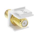 InLine Keystone Einbauadapter, für Sat-Kabel, 2x F-Buchsen, weiß