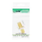 InLine Keystone Einbauadapter, für Sat-Kabel, 2x F-Buchsen, weiß