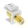 InLine Keystone Einbauadapter, für Sat-Kabel, 2x F-Buchsen, weiß