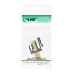 InLine Keystone Einbauadapter, für Sat-Kabel, 2x F-Buchsen, schwarz