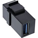 InLine USB 3.1 Keystone Snap-In Einsatz, USB-A Buchse / Buchse, schwarz