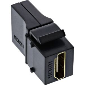 InLine HDMI Keystone Snap-In Einsatz 4K/60Hz, HDMI A Buchse/Buchse, gewinkelt
