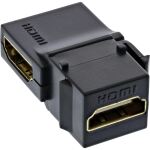 InLine HDMI Keystone Snap-In Einsatz 4K/60Hz, HDMI A Buchse/Buchse, gewinkelt