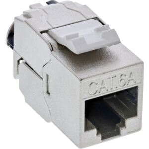 InLine Keystone RJ45 Buchse Slim, SNAP-In, Cat.6A, integrierter Kabelbinder