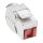 InLine Keystone RJ45 Buchse, SNAP-In, Cat.6a, mit Staubschutz rot