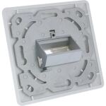 InLine Rahmenset für 2x RJ45 Bu/LSA Einsatz, Keystone SNAP-In, weiß RAL9010