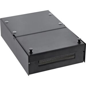 InLine Anschlussdose Aufputz für 4x Keystone RJ45 Buchse, Metall, schwarz