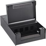 InLine Anschlussdose Aufputz für 4x Keystone RJ45 Buchse, Metall, schwarz