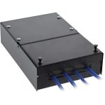InLine Anschlussdose Aufputz für 4x Keystone RJ45 Buchse, Metall, schwarz