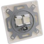 InLine Rahmenset für 2x RJ45 Bu/LSA Einsatz 90°, Keystone SNAP-In, weiß RAL
