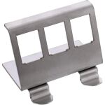 InLine Keystone SNAP-In Metall-Modulhalter, 3-fach für Hutschiene