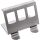 InLine Keystone SNAP-In Metall-Modulhalter, 3-fach für Hutschiene