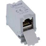 InLine Cat.6A RJ45-Doppelkupplung für Hutschiene