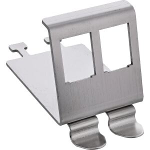 InLine Keystone SNAP-In Metall-Modulhalter, 2-fach für Hutschiene, mit Lasche