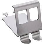 InLine Keystone SNAP-In Metall-Modulhalter, 2-fach für Hutschiene, mit Lasche