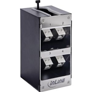 InLine Cat.6A Keystone-Verteilerkasten, Wand-/Hutschiene, STP, 4 Port
