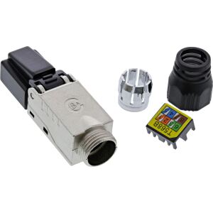 InLine RJ45 Stecker Cat.6A 500MHz, feldkonfektionierbar, geschirmt, Schraubv.