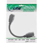 InLine HDMI 2x Keystone Kabel 4K/60Hz, HDMI A Buchse/Buchse, schwarz, 0,2m