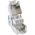 InLine Keystone RJ45 Buchse, geschirmt, Cat.6A, blau 8er Pack