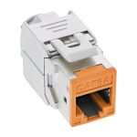 InLine Keystone RJ45 Buchse, geschirmt, Cat.6A, orange 8er Pack