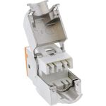 InLine Keystone RJ45 Buchse, geschirmt, Cat.6A, orange 8er Pack